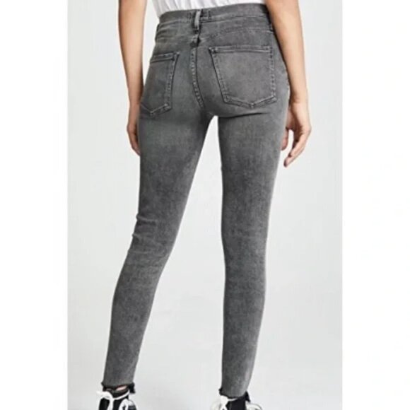 Agolde Women's Sophie Hi Rise Skinny Amplify Jeans in Dark Grey Black sz 30 - Picture 4 of 14